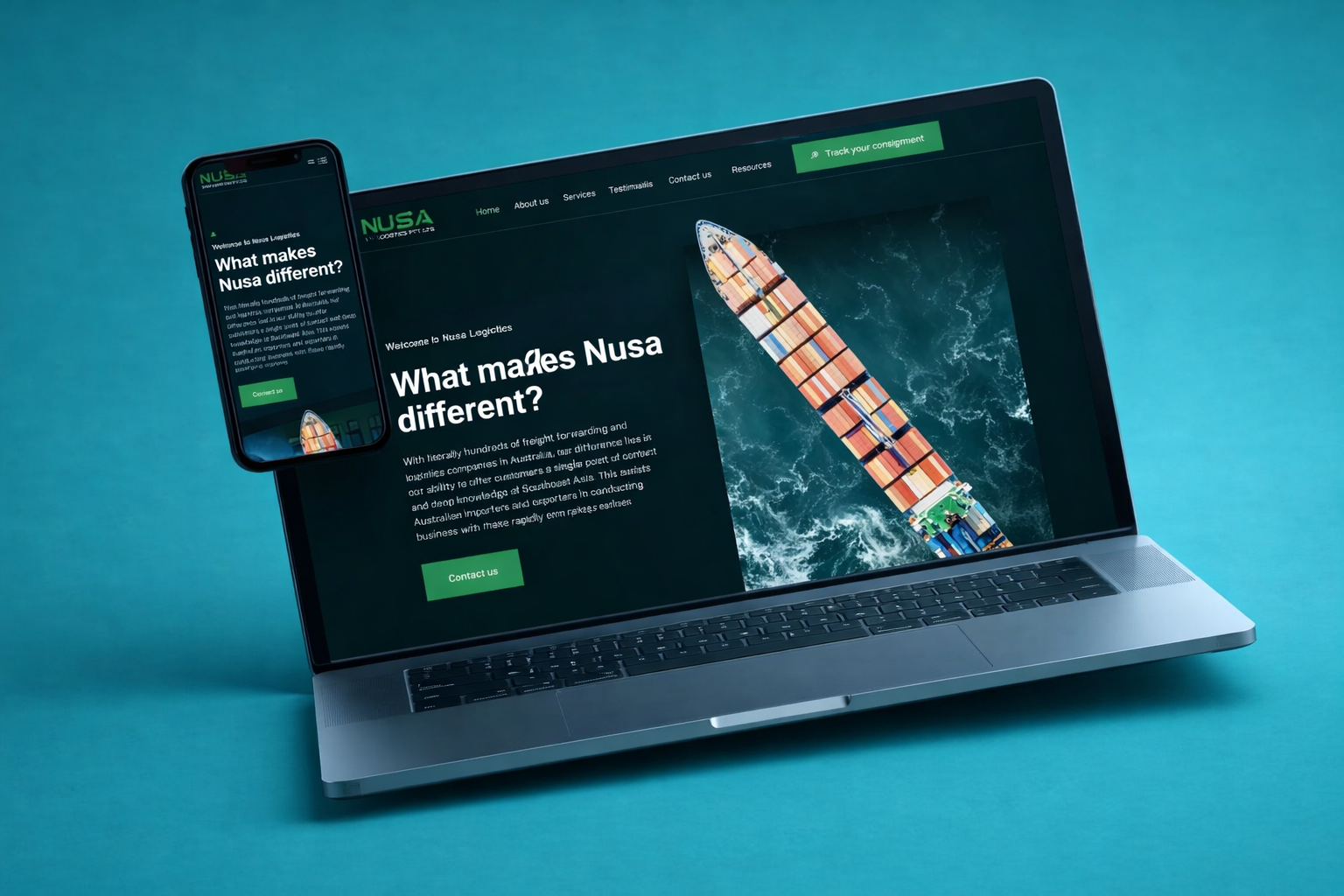 Nusalog website hero image